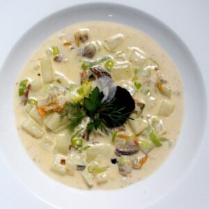 Smoked Salmon and Leek Chowder